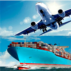 transporte marítimo y aereo